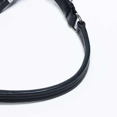 Prada Leather Nylon Triangle徽标标签银色金属流浪汉肩袋黑色WS12106
