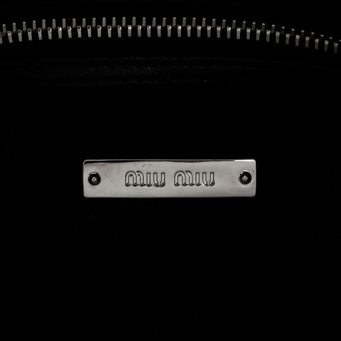 Miu miu miu Matteasse Crystal Sac à épaule noire WS12107