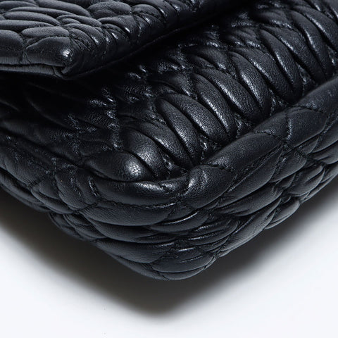 Miu miu miu Matteasse Crystal Sac à épaule noire WS12107
