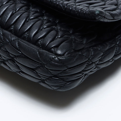 Miu miu miu Matteasse Crystal Sac à épaule noire WS12107