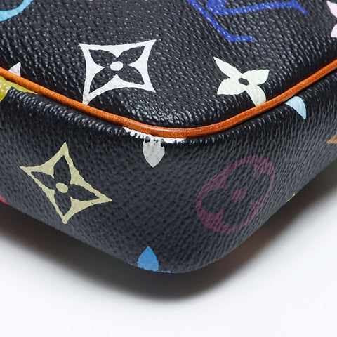 路易·威登（Louis Vuitton）Pochette配件Soir多色螺柱2004肩袋黑色WS12108