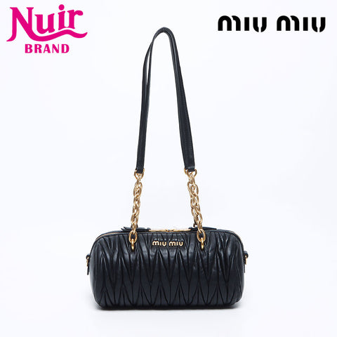 miu miu miu Matterasse连锁肩袋黑色WS12111