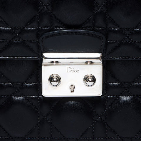 克里斯蒂安·迪奥（Christian Dior Canage）Milly La Foret银色硬件链肩袋黑色WS12115