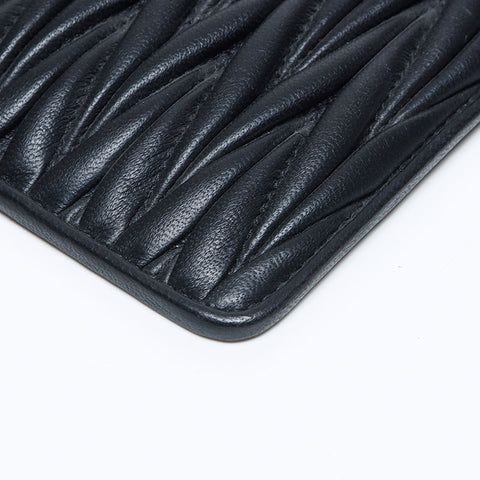miu miu miu Matterasse Pochette皮革肩带黑色WS12119
