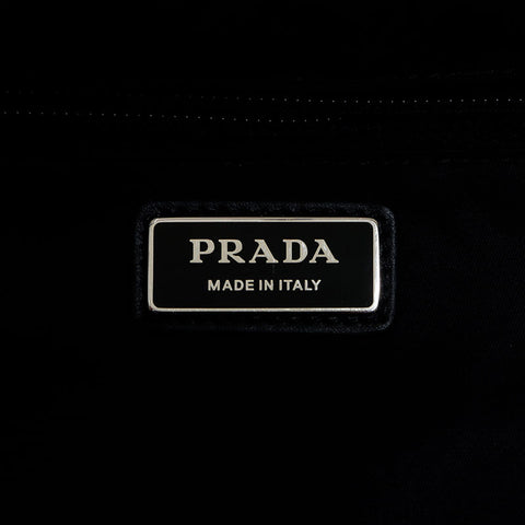 prada尼龙三角徽标标签缝垫肩袋黑色WS12120