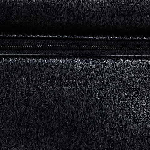 Balenciaga Balenciaga徽标全面图案手提袋黑色WS12124
