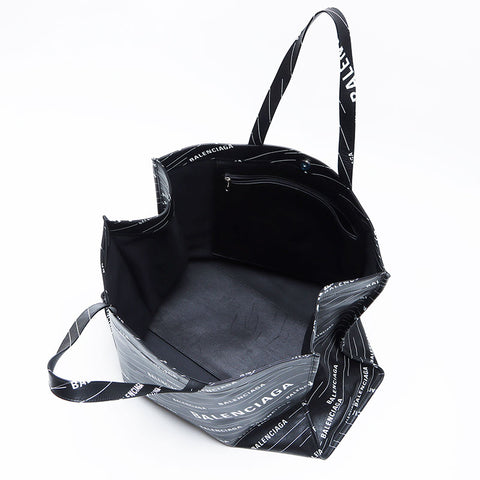 Balenciaga Balenciaga徽标全面图案手提袋黑色WS12124