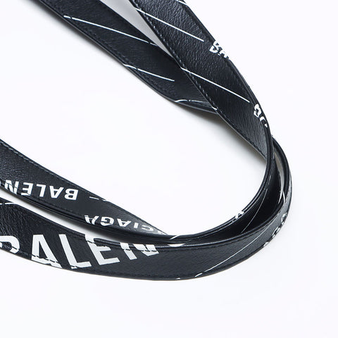 Balenciaga Balenciaga徽标全面图案手提袋黑色WS12124