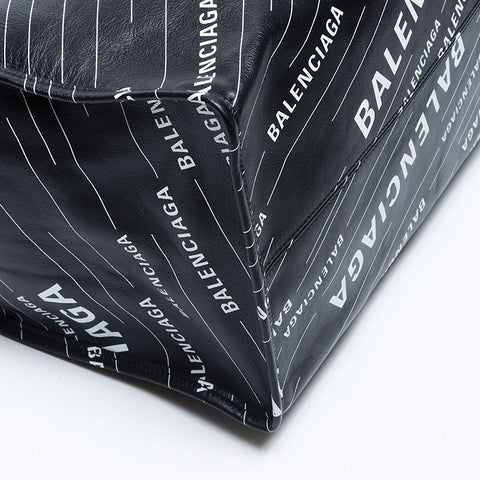 Balenciaga Balenciaga徽标全面图案手提袋黑色WS12124