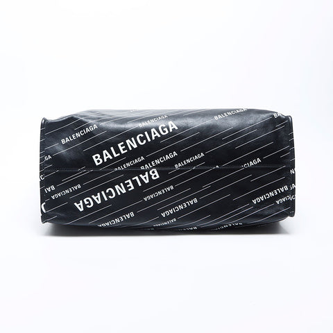 Balenciaga Balenciaga徽标全面图案手提袋黑色WS12124