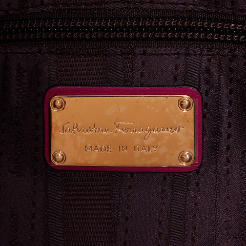 Salvatore Ferragamo Gancini皮革肩带粉红色WS12125