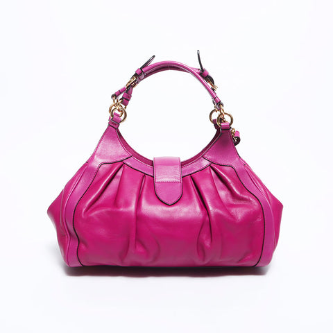 Salvatore Ferragamo Gancini皮革肩带粉红色WS12125