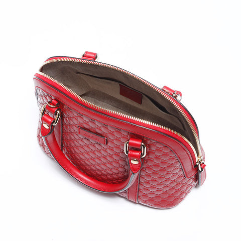グッチ GUCCI グッチシマ マイクロ シマ レザー 2way ショルダーバッグ レッド WS12129