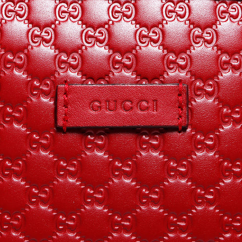 グッチ GUCCI グッチシマ マイクロ シマ レザー 2way ショルダーバッグ レッド WS12129