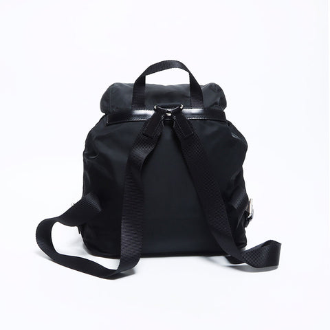 Prada Nylon Triangle徽标标签背包/Daypack黑色WS12130
