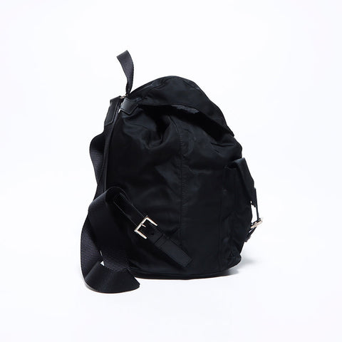 Prada Nylon Triangle徽标标签背包/Daypack黑色WS12130