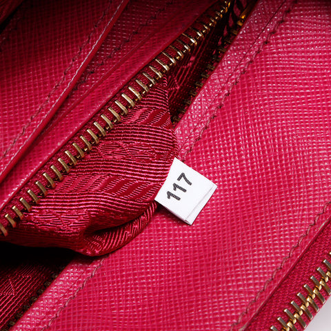 プラダ PRADA ガレリア ミニ サフィアーノレザー 2way ショルダーバッグ ピンク WS12131