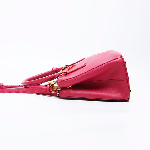 プラダ PRADA ガレリア ミニ サフィアーノレザー 2way ショルダーバッグ ピンク WS12131