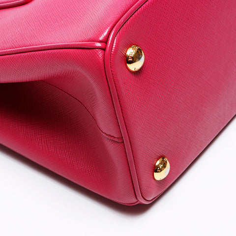 Prada Galleria Mini SAFFIANO Cuir à 2 voies Sac épaule rose WS12131
