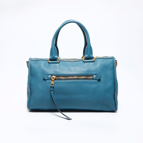 Prada Leather徽标2Way手提包蓝色WS12132