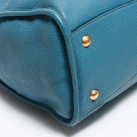 Prada Leather徽标2Way手提包蓝色WS12132
