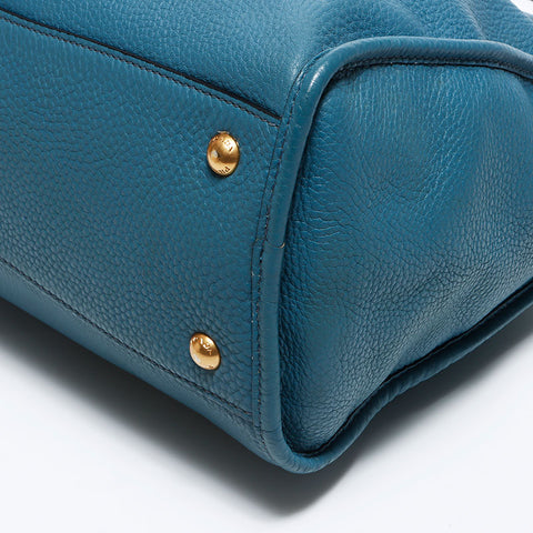 Prada Leather徽标2Way手提包蓝色WS12132