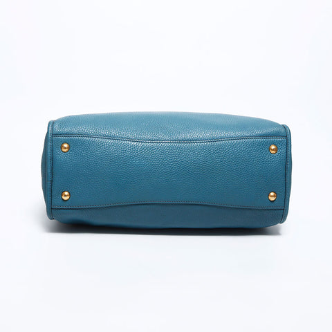 Prada Leather徽标2Way手提包蓝色WS12132