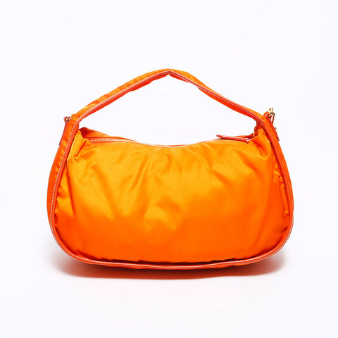 Prada Nylon徽标一个肩膀流浪肩袋橙色WS12133