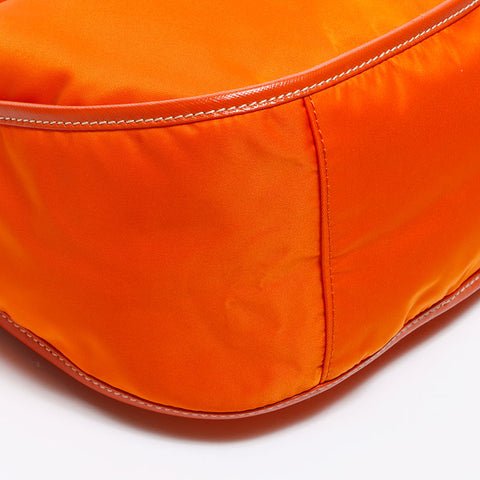 PRADA Nylon logo one belt hobo Shoulder Bag Orange WS12133