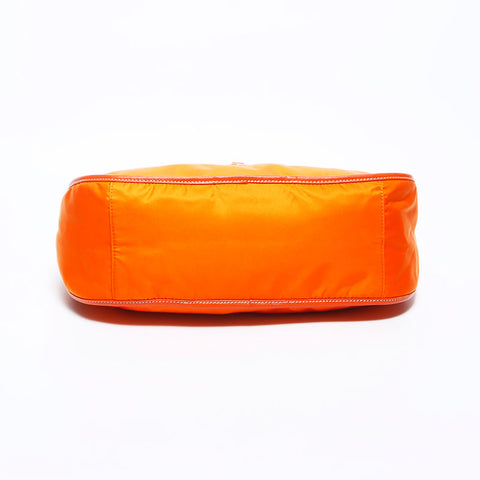 PRADA Nylon logo one belt hobo Shoulder Bag Orange WS12133
