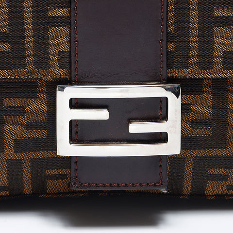 Fendi Zucca帆布妈妈桶肩袋棕色WS12137