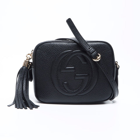 Gucci Soho皮革小肩带黑色WS12138