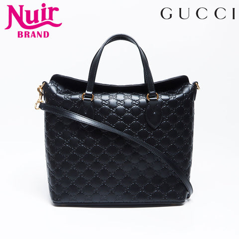 Gucci GG Shima 2way肩皮手提袋黑色WS12140