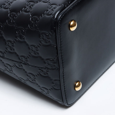 Gucci GG Shima 2way肩皮手提袋黑色WS12140
