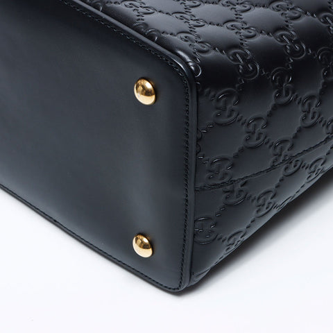 Gucci GG Shima 2way肩皮手提袋黑色WS12140