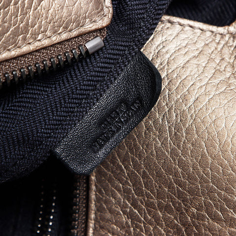 Loewe Fusta Anagram皮革手提袋金WS12141