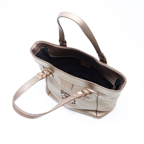 Loewe Fusta Anagram皮革手提袋金WS12141