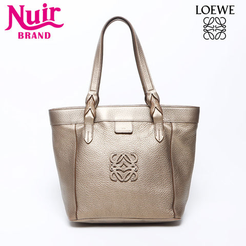 Loewe Fusta Anagram皮革手提袋金WS12141