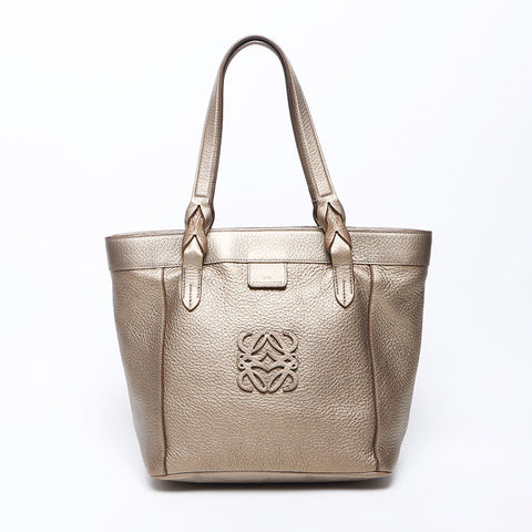 LOEWE Fusta Anagram Leather Tote Bag gold WS12141