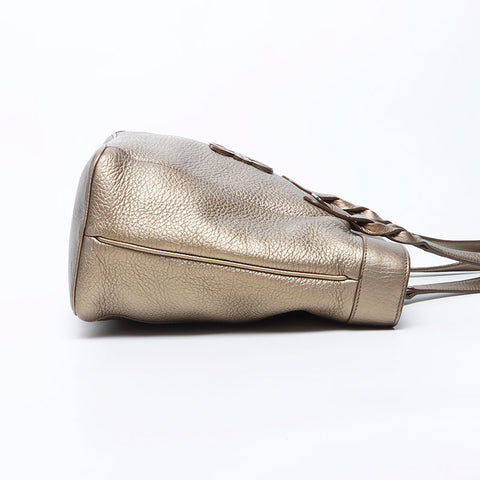 Loewe Fusta Anagram皮革手提袋金WS12141