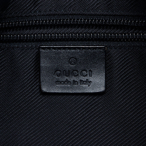 Gucci GG帆布银色配件经典肩袋黑色WS12143