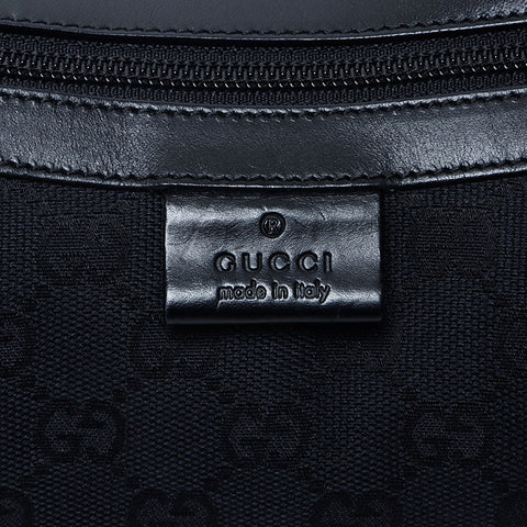 Gucci GG帆布银色配件经典肩袋黑色WS12143