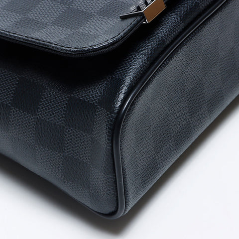 Louis Vuitton 2016 Damier Graphite District PM肩带黑色WS12151