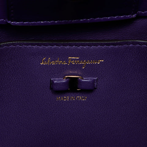 Salvatore Ferragamo Vara皮革2向肩带紫色WS12152