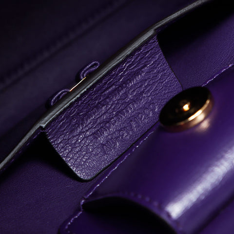 Salvatore Ferragamo Vara皮革2向肩带紫色WS12152