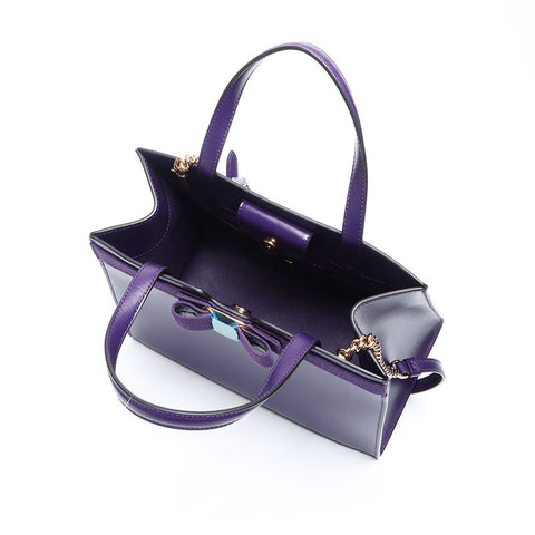 Salvatore Ferragamo Vara皮革2向肩带紫色WS12152