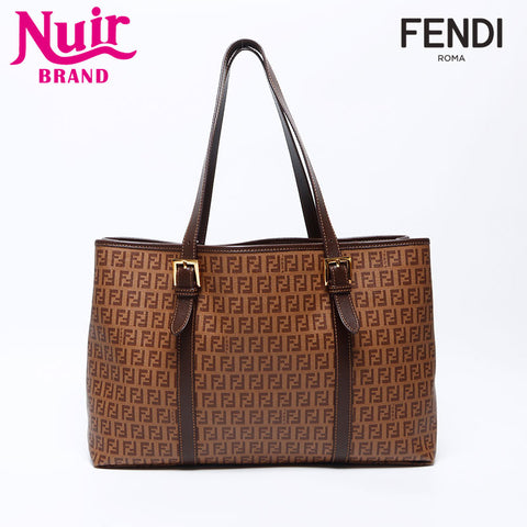 Fendi Zucchino PVC手提袋棕色WS12153