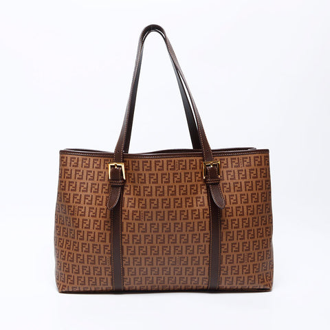 Fendi Zucchino PVC手提袋棕色WS12153