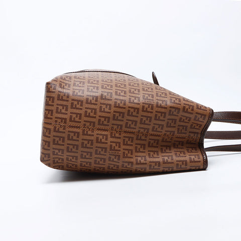 Fendi Zucchino PVC手提袋棕色WS12153