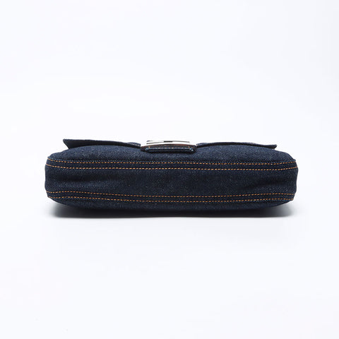 Fendi Mamma Bucket牛仔银五金肩袋海军WS12154